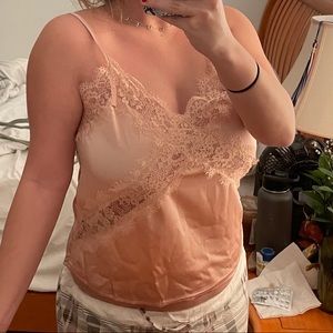 Blush pink satin blouse